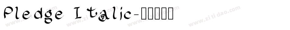 Pledge Italic字体转换